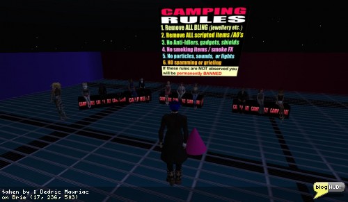 Waiting in line to camp